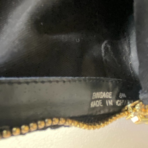 Steve Madden Enngage Black Leather Mid Calf Boots Moto Style Gold Women's Size 8 - Picture 16 of 16